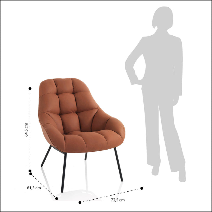 Brauner LAMIA-Sessel