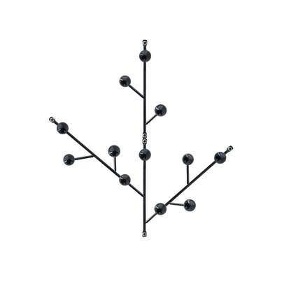 Set of 4 black KI coat hangers