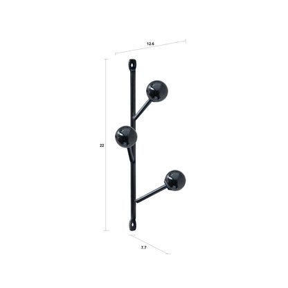Set of 4 black KI coat hangers