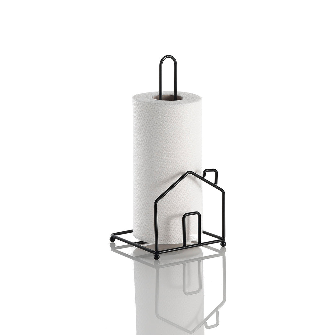 JIA black kitchen roll holder