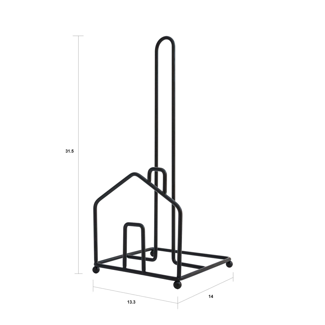 JIA black kitchen roll holder