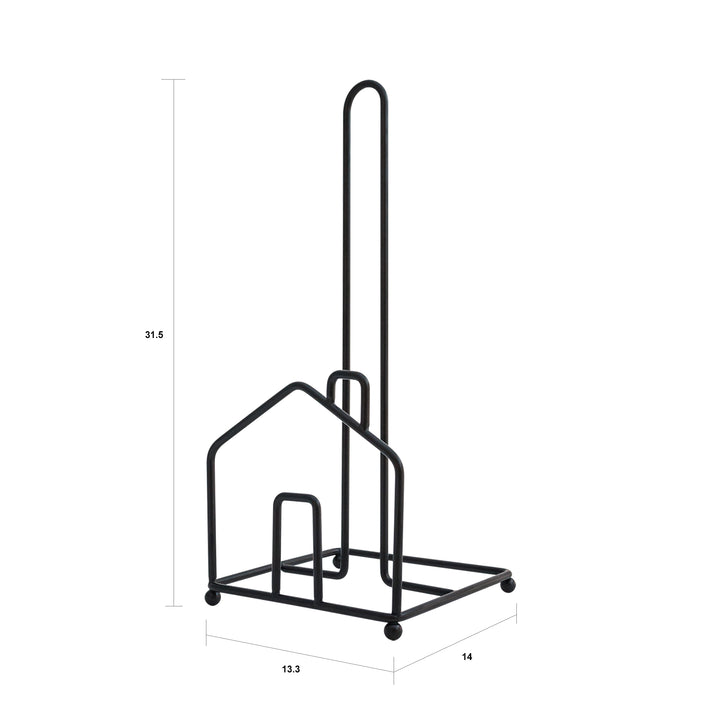 JIA black kitchen roll holder