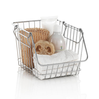 Stackable basket KAI chromed