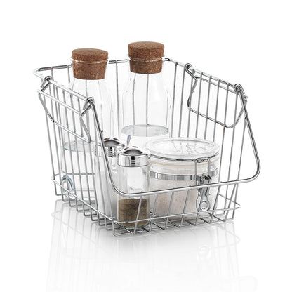 Stackable basket KAI chromed