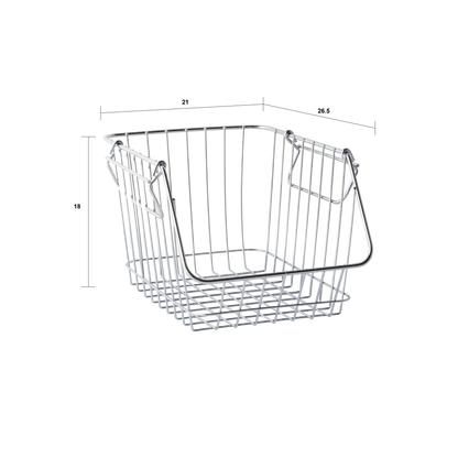 Stackable basket KAI chromed