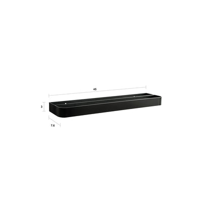 Black JIRO wall mounted towel rail 2 rods