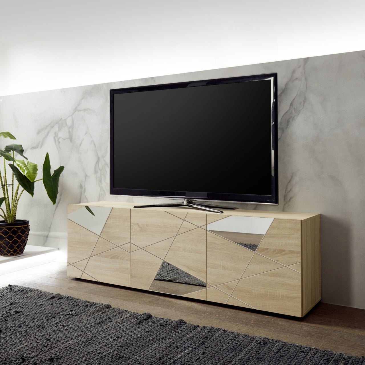 GRIMILDE oak TV stand