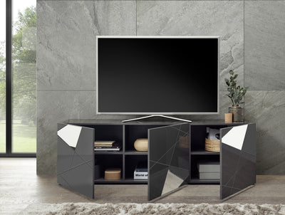 GRIMILDE gray TV stand