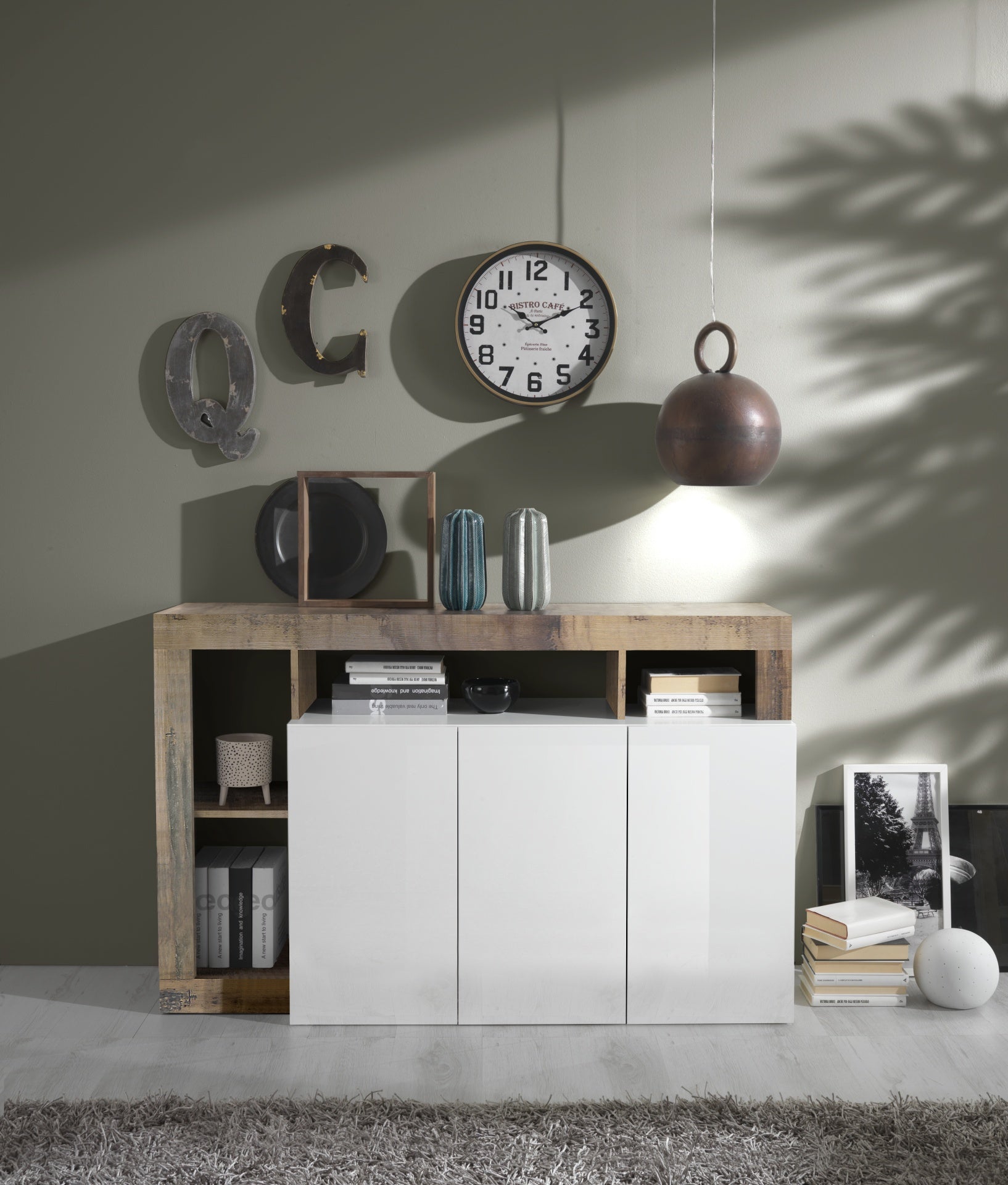 NETTUNO white/pear buffet 146cm