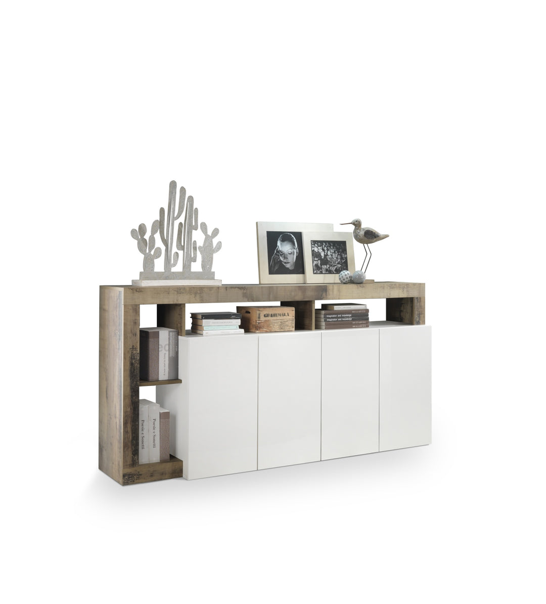 Buffet NETTUNO bianco/pero 184cm