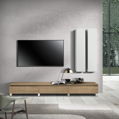 Composizione Living FIONA rovere miele/bianco