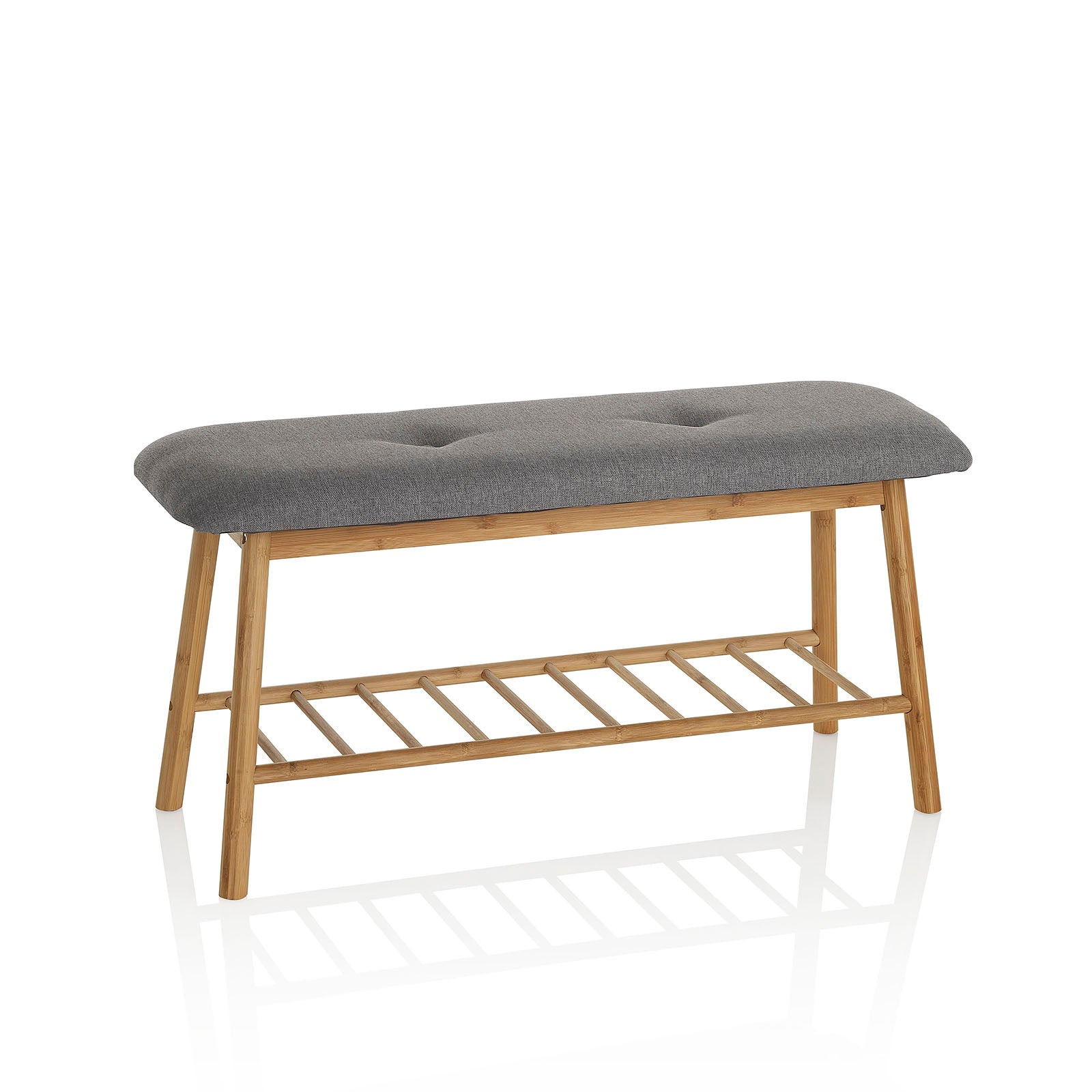 Bench w/shoe rack FLO grey
