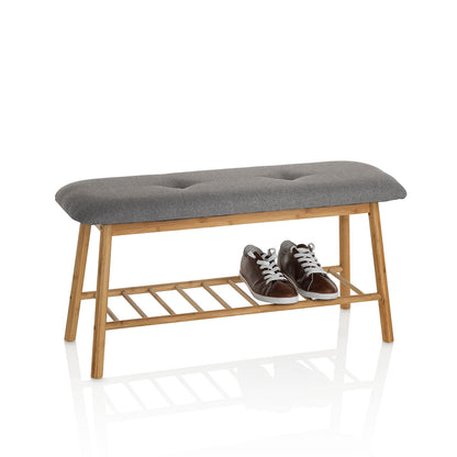 Bench w/shoe rack FLO grey