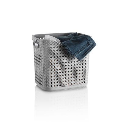 HUY gray laundry basket with handle