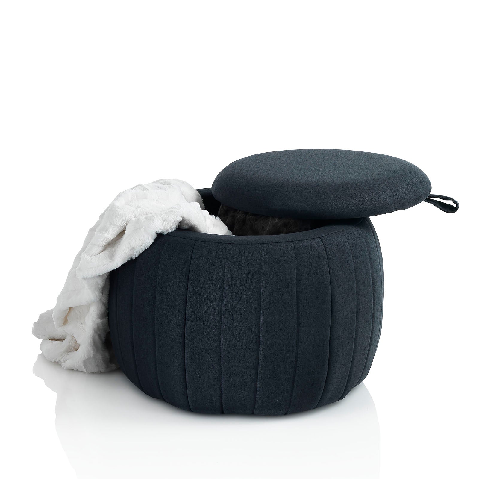 Pouf con contenitore CHRIS blu