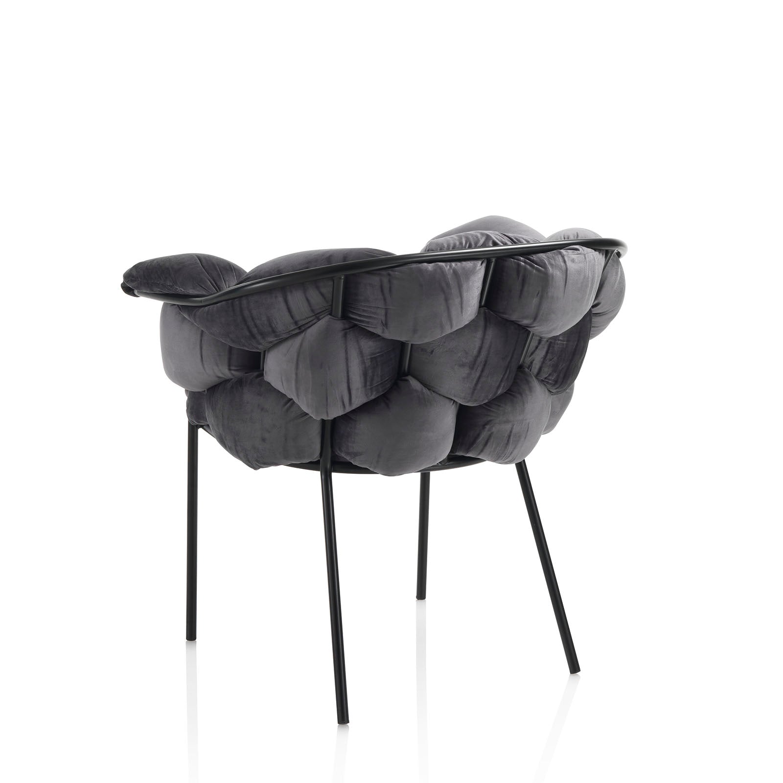 Set of 2 gray ISABEL armchairs