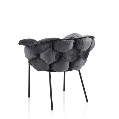 Set of 2 gray ISABEL armchairs