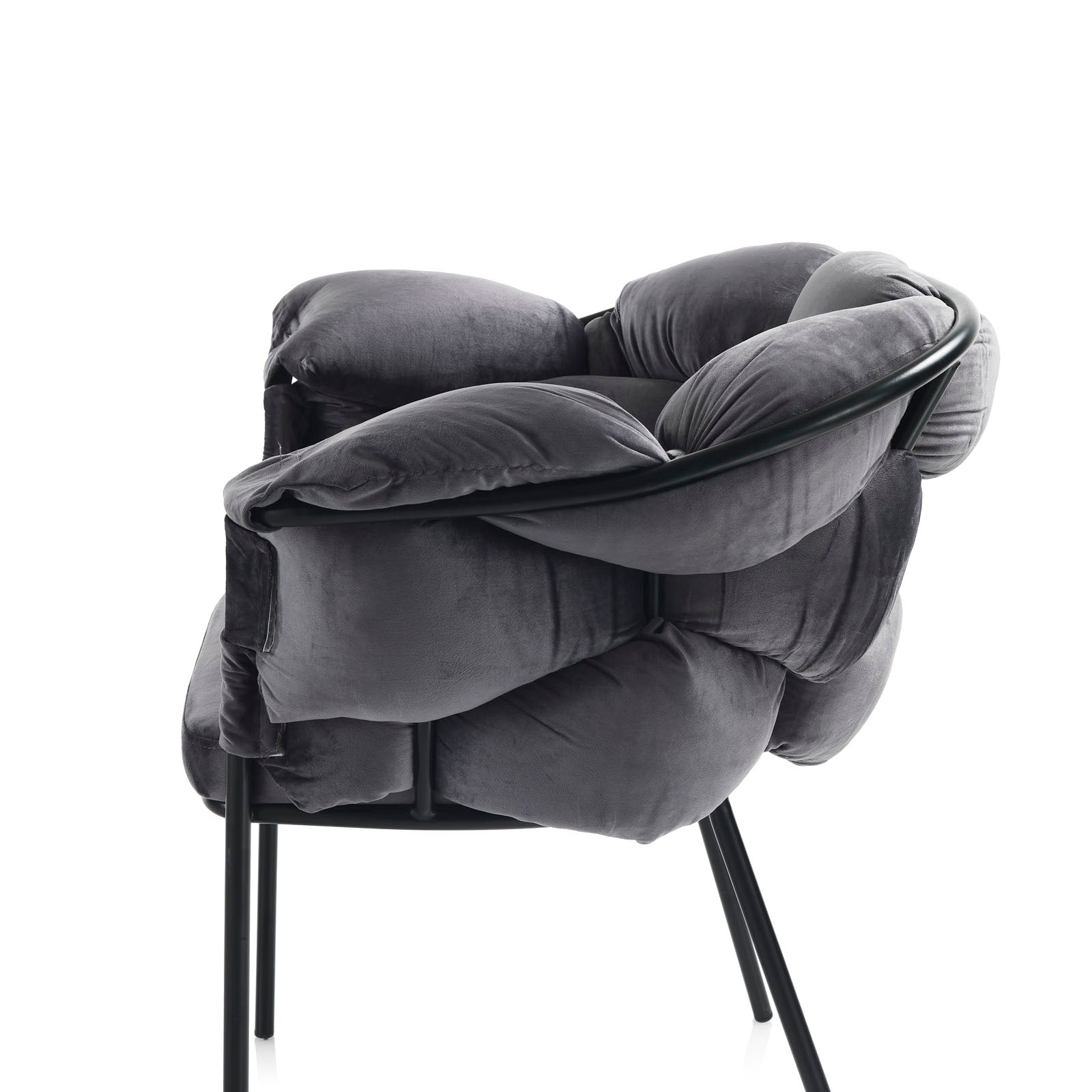 Set of 2 gray ISABEL armchairs