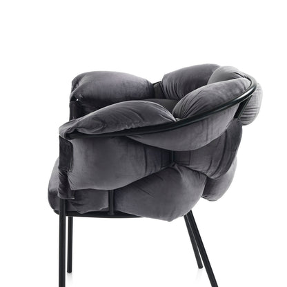 Set of 2 gray ISABEL armchairs