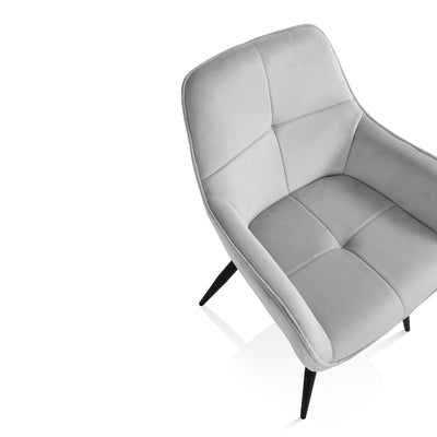 Set of 2 light gray FLIRT armchairs