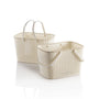 Set 2 cestini portaoggetti con manico MARL beige