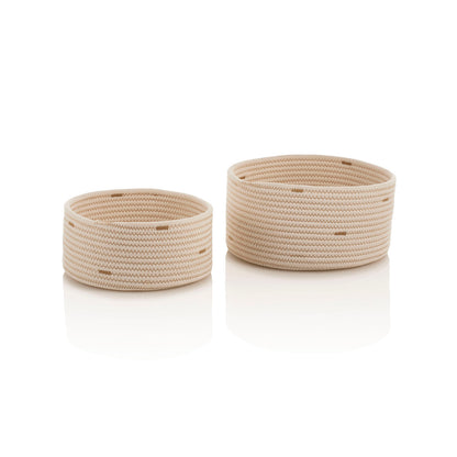 Set 2 cestini portaoggetti in cotone HADIL