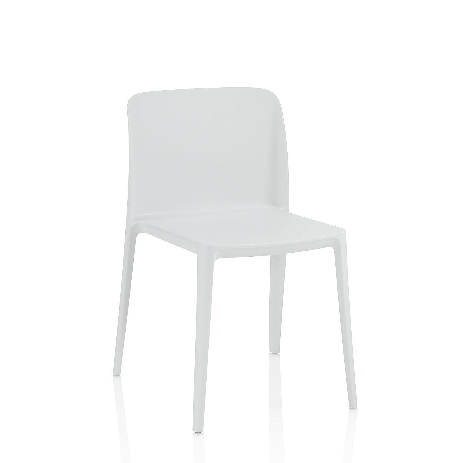 Set mit 4 weißen SKINNY-Stühlen für den Innen- und Außenbereich