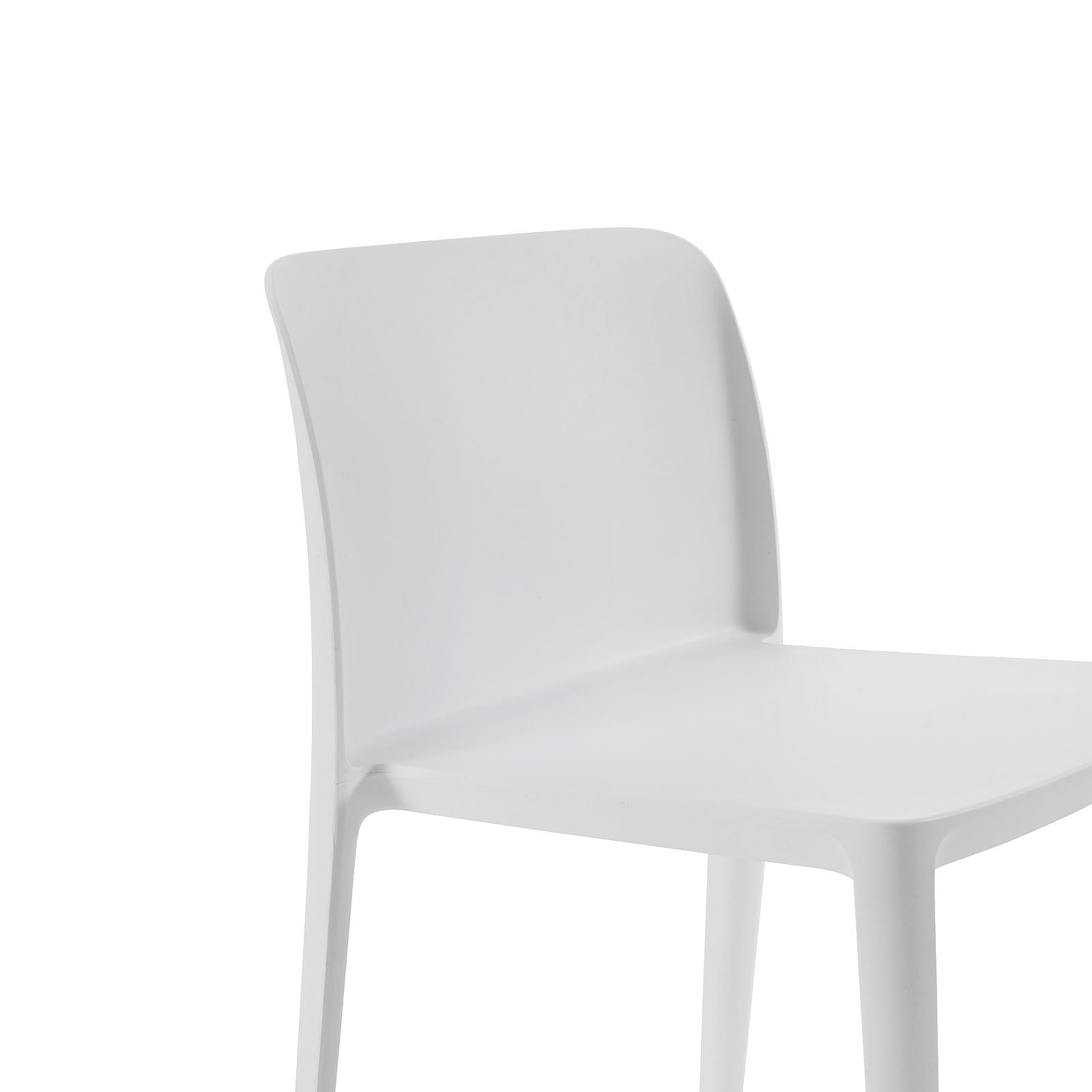 Set mit 4 weißen SKINNY-Stühlen für den Innen- und Außenbereich