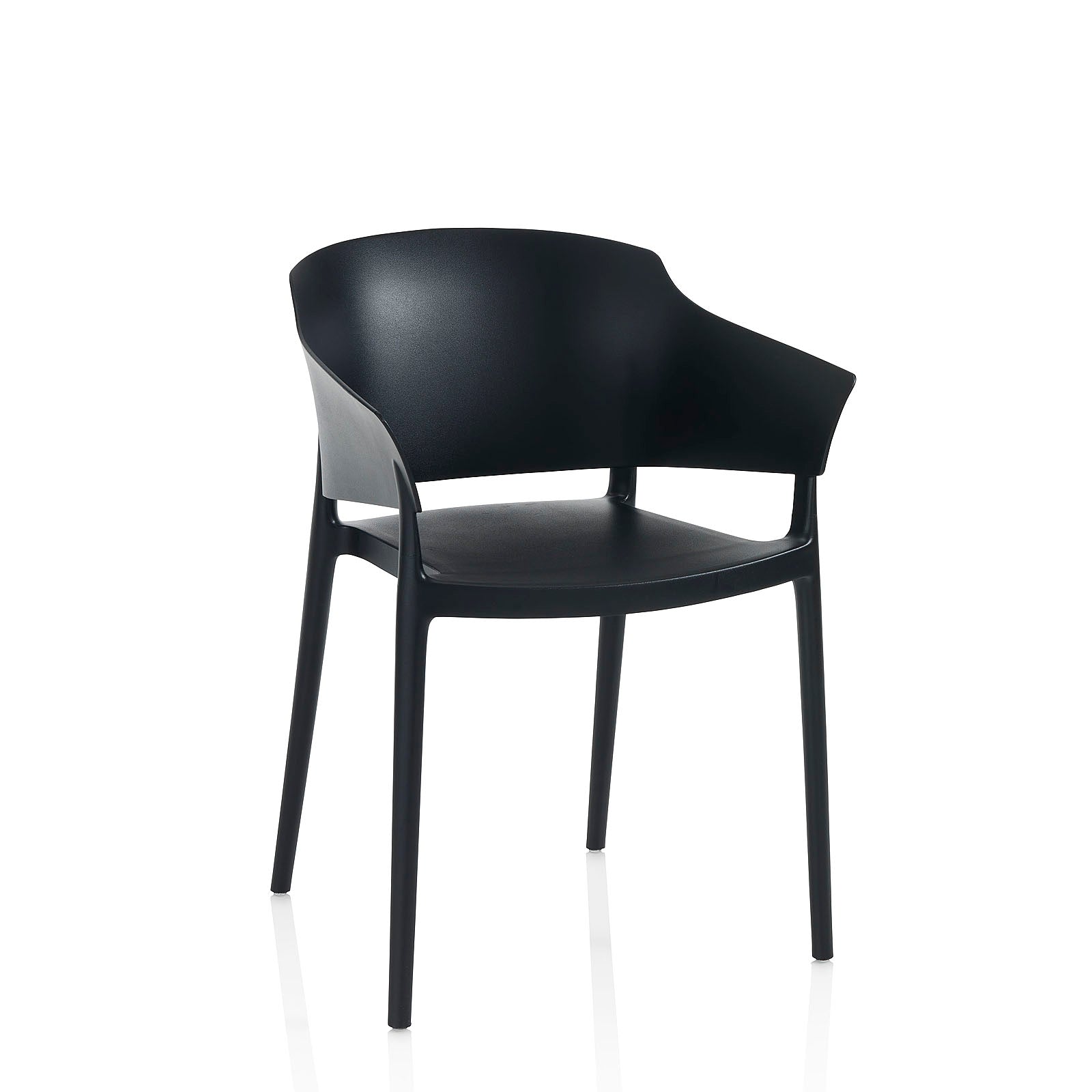 Set mit 4 Innen-/Außenstühlen DRABA schwarz