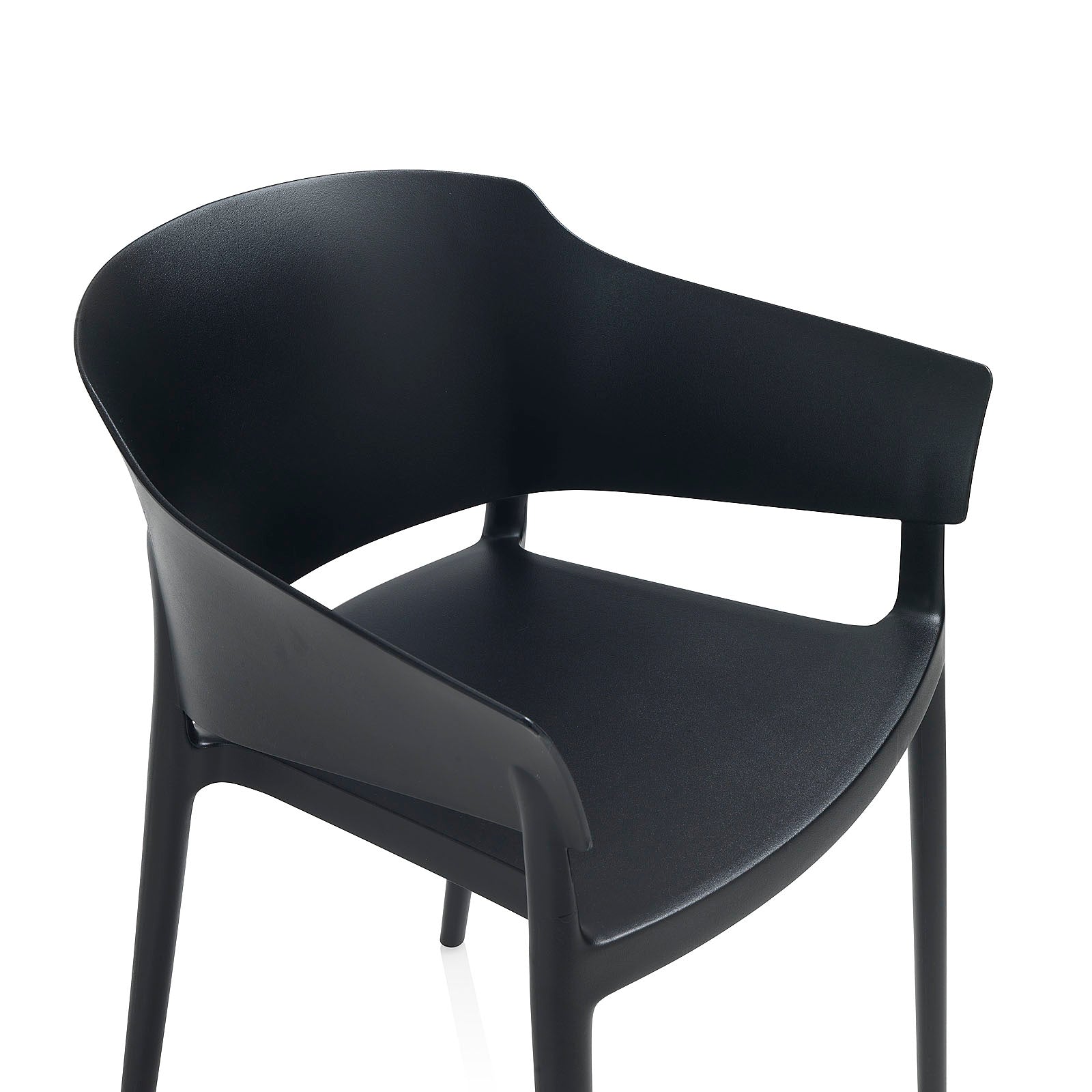 Set mit 4 Innen-/Außenstühlen DRABA schwarz