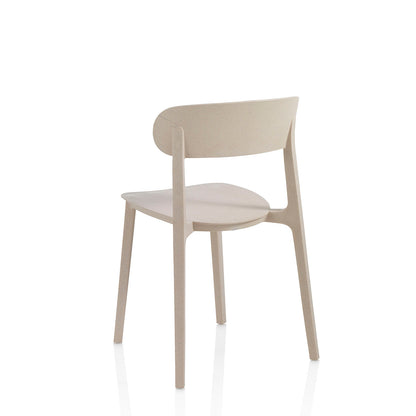 Set mit 4 Innen-/Außenstühlen LUNA, Recycling-Beige