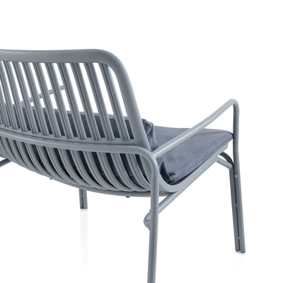Set of 2 gray TAITA indoor/outdoor chairs