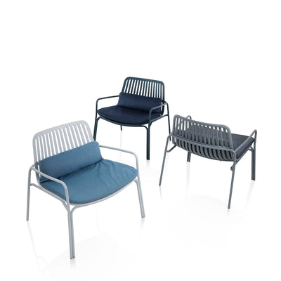 Set mit 2 blauen Innen-/Außenstühlen TAITA