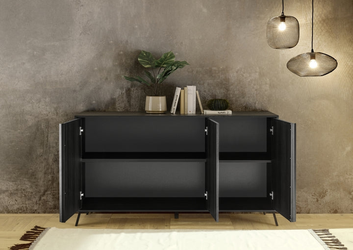 Buffet HOA nero frassino 150cm 3 ante