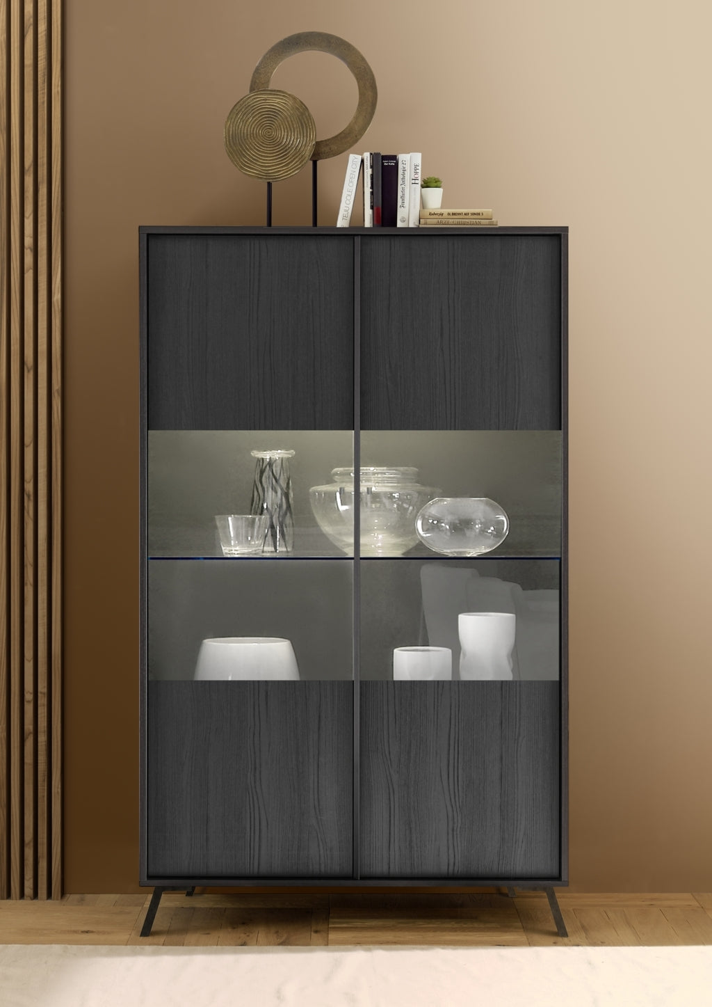 HOA Sideboard/Vitrine aus schwarzer Esche
