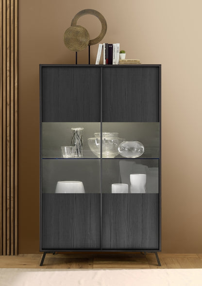 HOA Sideboard/Vitrine aus schwarzer Esche