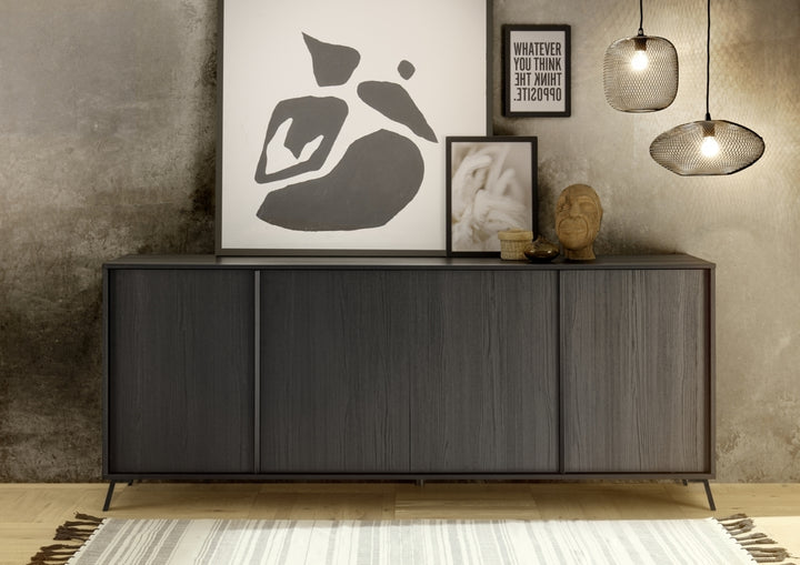 Buffet HOA nero frassino 200cm 4 ante