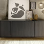 Sideboard HOA black ash 200cm 4 doors