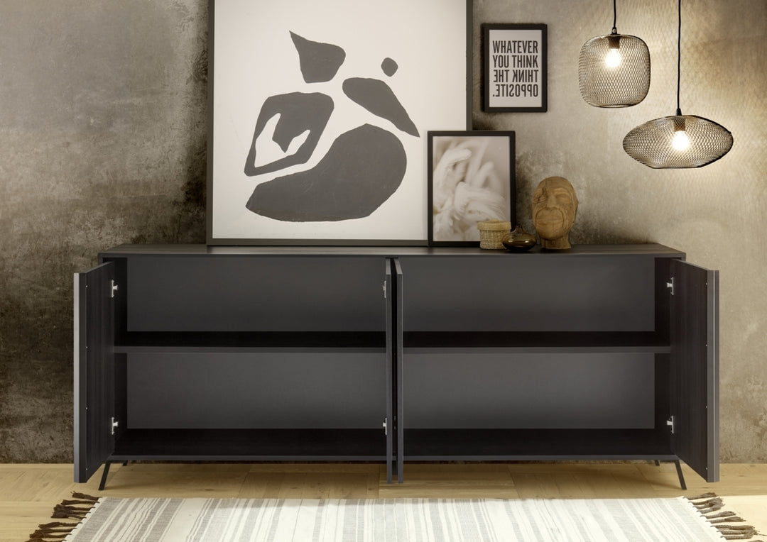 Buffet HOA nero frassino 200cm 4 ante