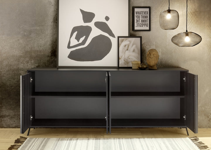 Buffet HOA nero frassino 200cm 4 ante
