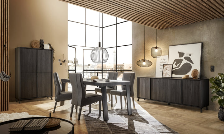 Buffet HOA nero frassino 200cm 4 ante