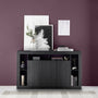 TIAKI black ash 3-door buffet