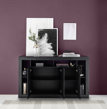 TIAKI black ash 3-door buffet