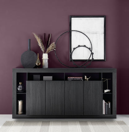 Buffet 4 ante TIAKI nero frassino