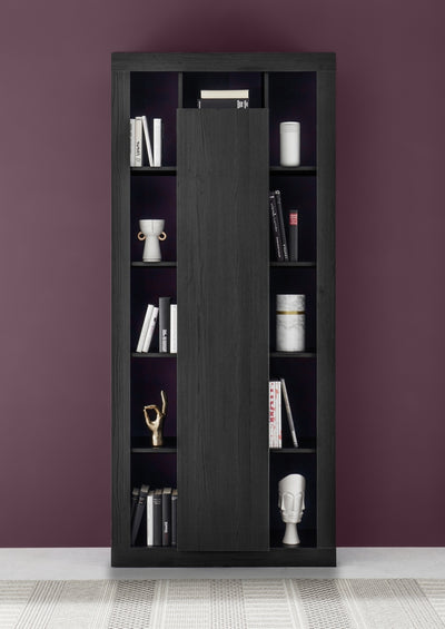 Sideboard/Bookcase 1 door TIAKI black ash 90cm