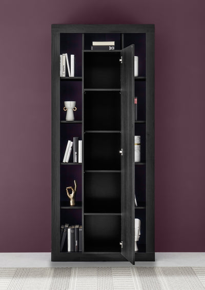 Sideboard/Bookcase 1 door TIAKI black ash 90cm