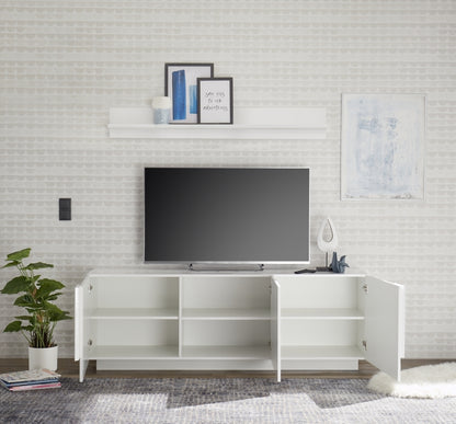 LOMPAT TV stand white 180cm 3 doors