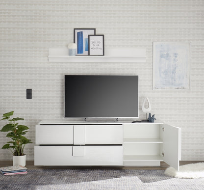 LOMPAT TV stand white 180cm 1 door
