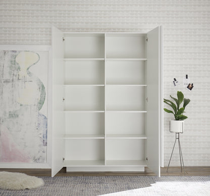 LOMPAT Sideboard weiß 120 cm 2 hohe Türen