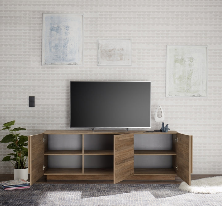 LOMPAT TV stand honey oak 180cm 3 doors